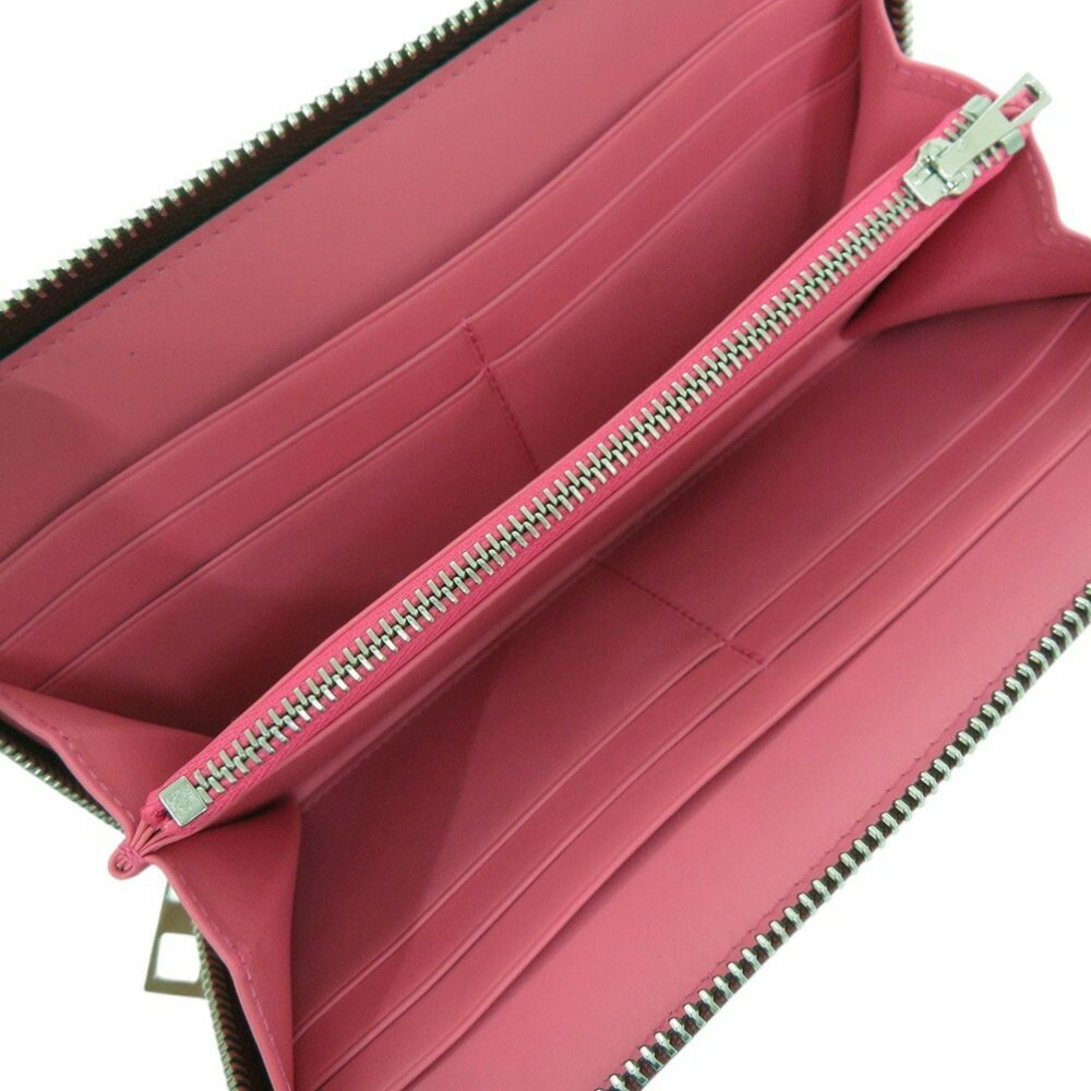 Like new LOEWE Repeat Anagram Round Wallet 261850, long wallet in magenta lea... - Picture 5 of 9